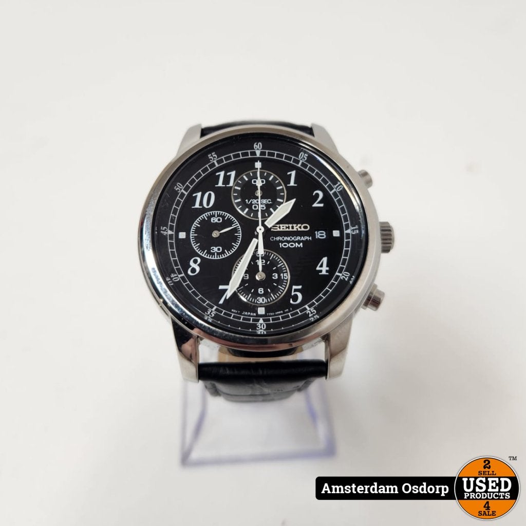 Seiko Chrono heren lederen band Quartz | nette staat, Seiko, Zo goed als nieuw, Support@seiko.com, 5-11, Akasaka 2-chome
Minato-ku, Tokyo 107-0052
Japan