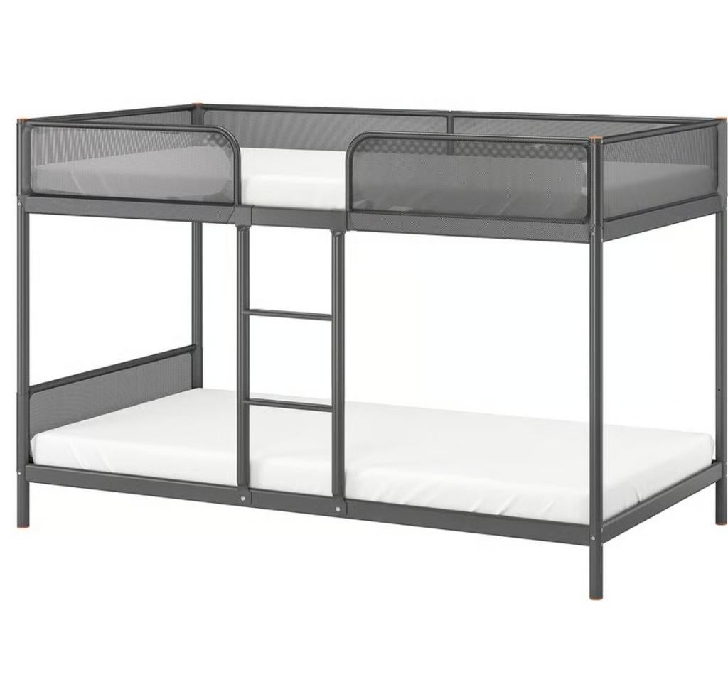 IKEA Tuffing Stapelbed - Grijs, zo goed als nieuw, Ophalen, 90 cm, Eenpersoons, Minder dan 160 cm