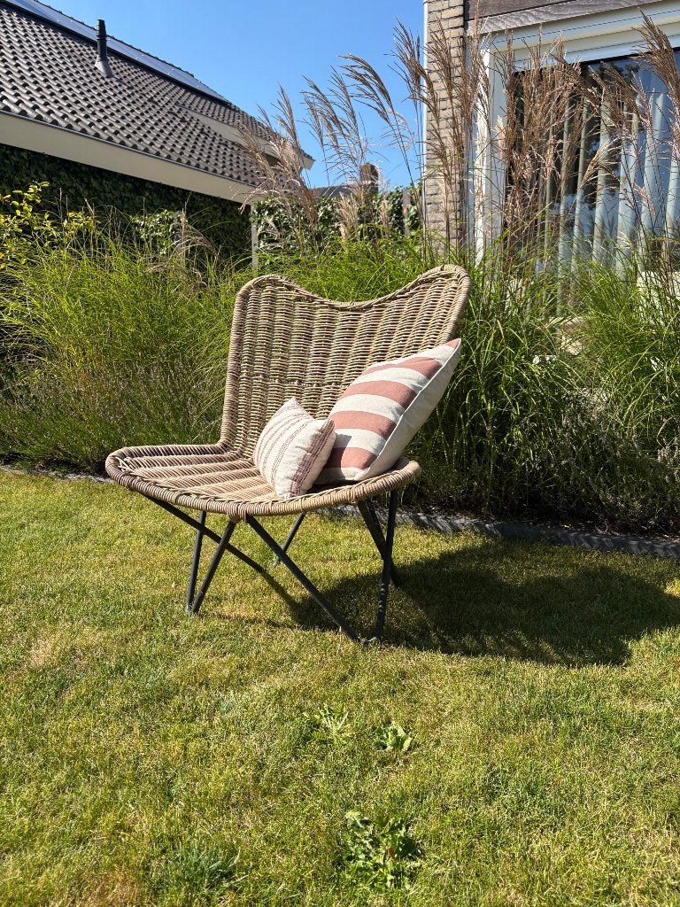 Wicker vlinderstoel - Zo goed als nieuw, Tuin en Terras, Ophalen, Zo goed als nieuw, Wicker