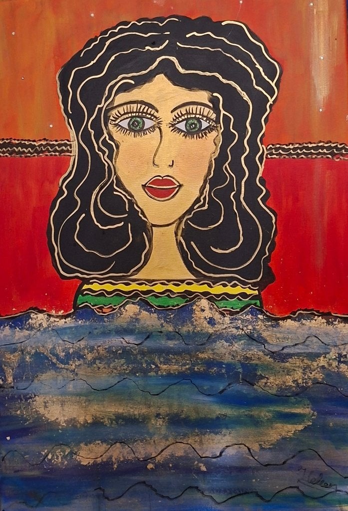 Portret vrouw, Antiek en Kunst, Ophalen