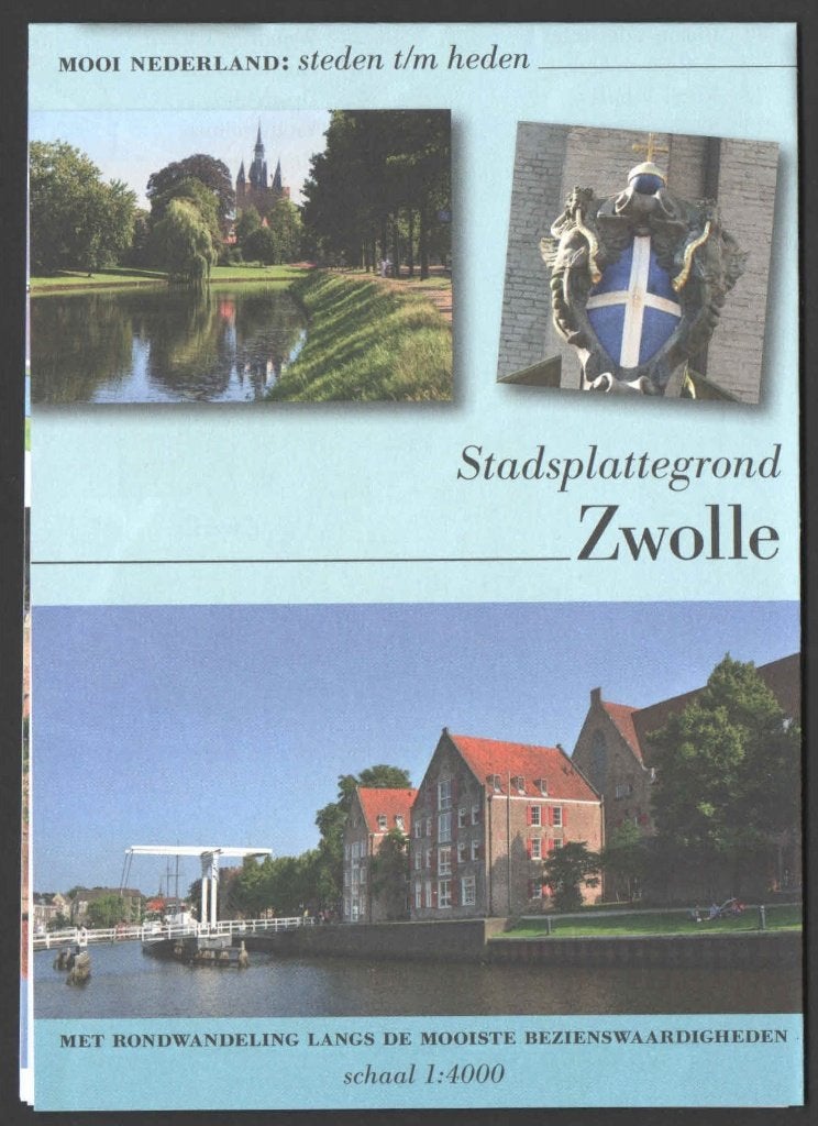 Stadsplattegrond met Wandelroute: Zwolle, 2000 tot heden, Ophalen of Verzenden, Nederland, Landkaart