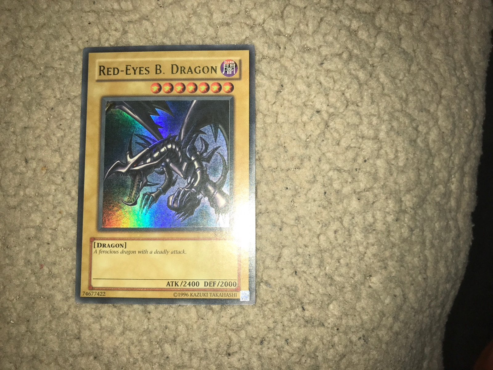 Red-Eyes B. Dragon Yu-Gi-Oh! Kaart - Zeldzaam, Ophalen of Verzenden, Gebruikt, Losse kaart, Foil