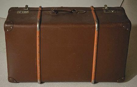 Brocante Bruine Koffer met Slot,  78x45x25 prima staat, Sieraden, Tassen en Uiterlijk, Koffers, Overige materialen, Slot, Ophalen of Verzenden