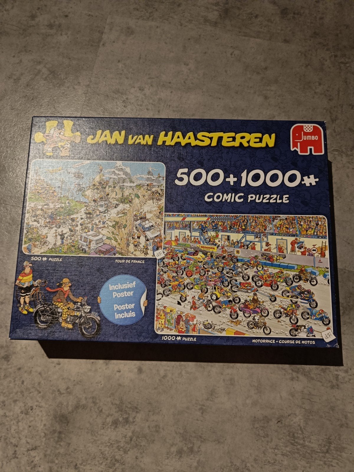 Jan van Haasteren 500+1000 stukjes puzzel, Ophalen of Verzenden, 500 t/m 1500 stukjes, Zo goed als nieuw, Legpuzzel