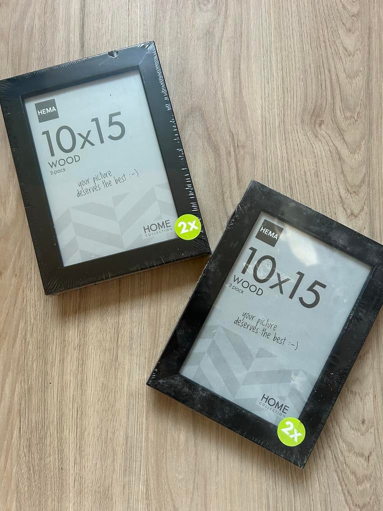 Nieuwe Hema Fotolijstjes 10x15 cm - Set van 4 (hout), Ophalen of Verzenden, Nieuw, Hout, Minder dan 50 cm