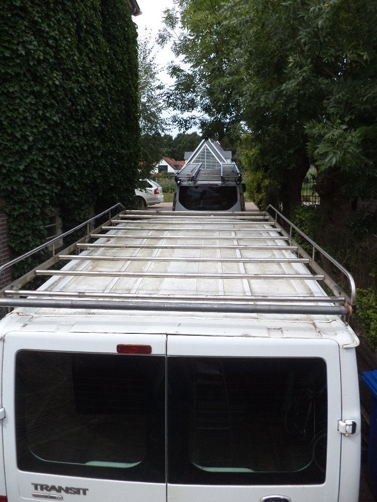RVS dakdrager, imperiaal Ford Transit voor in dakgoot randen, Ophalen of Verzenden