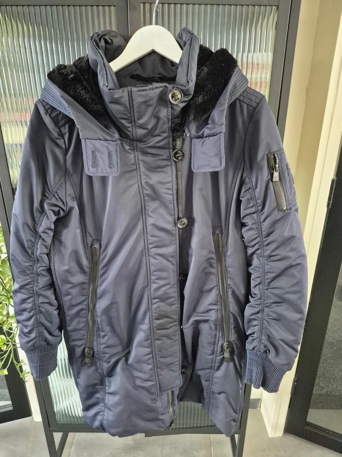 creenstone winterjas, zgan, Ophalen of Verzenden, Zo goed als nieuw, Maat 46/48 (XL) of groter, Blauw