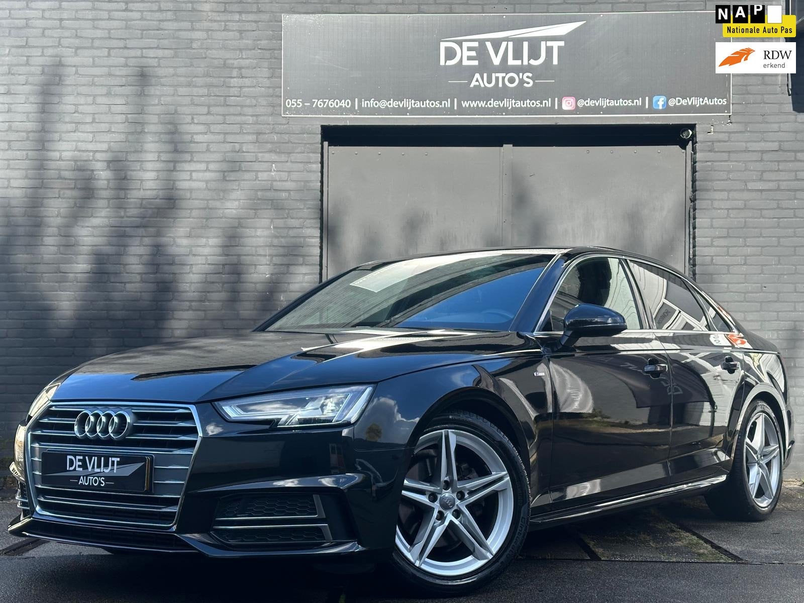 Audi A4 Limousine 2.0 TFSI S line | Virtual Cockpit | Climat, Dealer onderhouden, Gebruikt, 1984 cc, Zwart