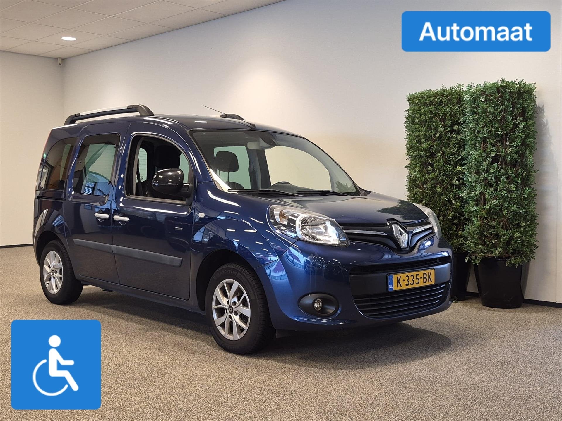 Renault Kangoo Rolstoelauto Automaat 3+1, Auto's, Automaat, 12 maanden, Gebruikt, Blauw