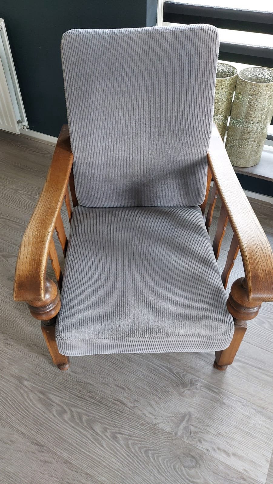 Brocante vintage houten rookstoelen, Ophalen