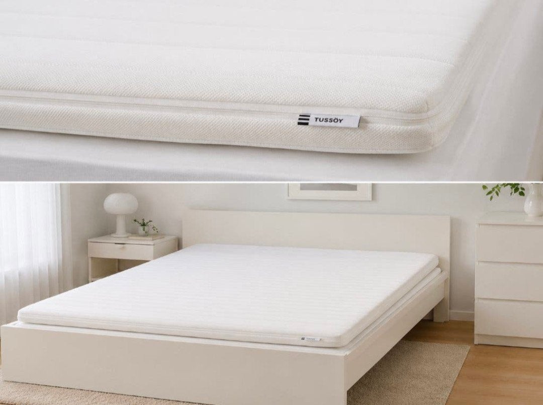IKEA TUSSÖY Topper 180x200 cm, Huis en Inrichting, Slaapkamer | Matrassen en Bedbodems, Ophalen, Zo goed als nieuw, Tweepersoons