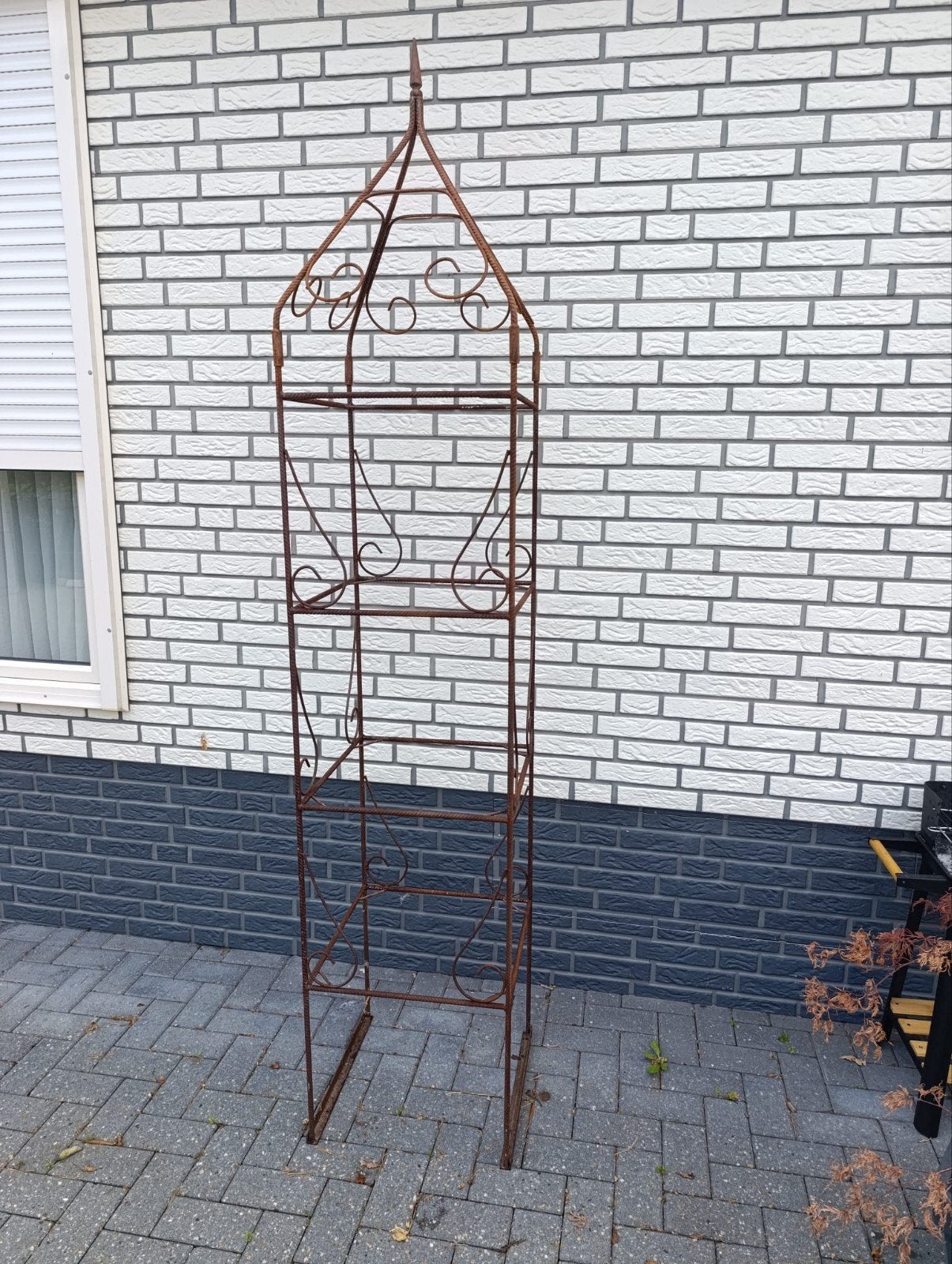 Metalen Obelisk Tuinrek - 245 cm hoog, Ophalen, Gebruikt, Metaal, Overige typen