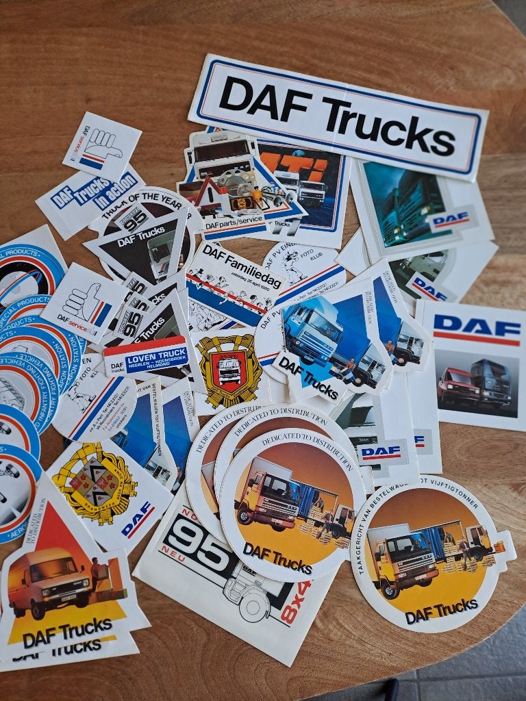 45 DAF Trucks stickers, 28 verschillende ontwerpen, Ophalen, Zo goed als nieuw, Auto of Motor
