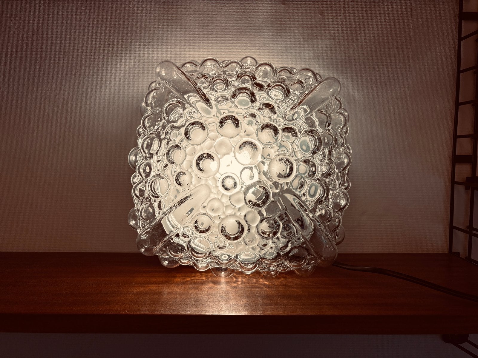 Vintage bubble lamp, Ophalen of Verzenden, Zo goed als nieuw, Glas