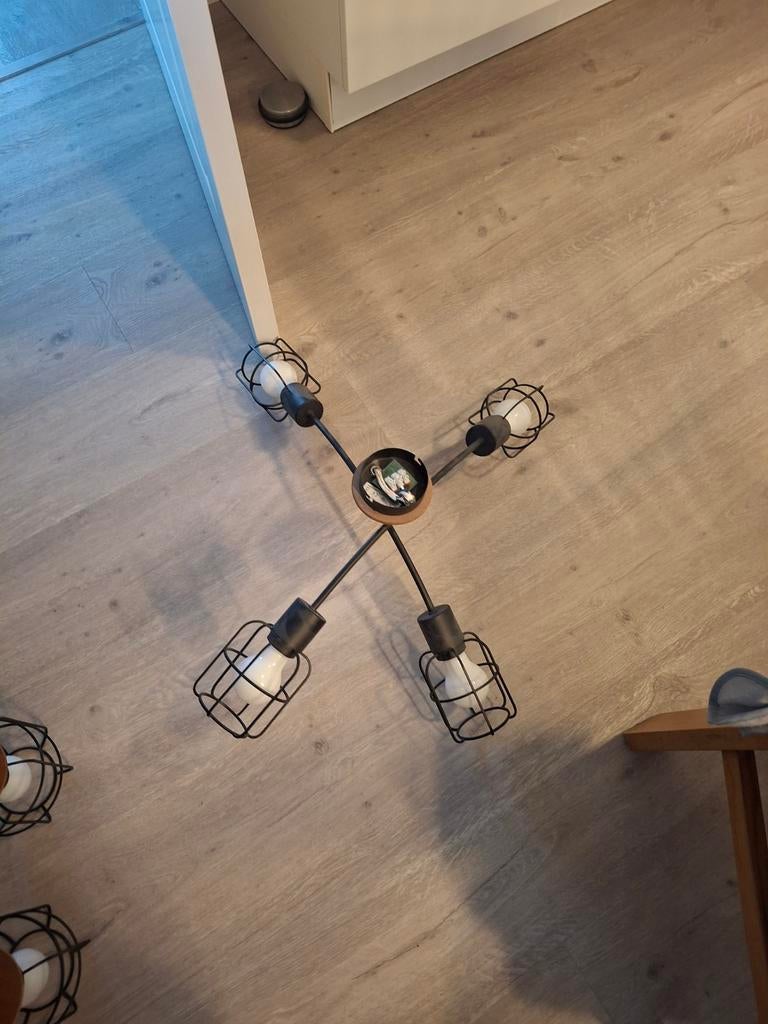 Setje lampen voor kamer of keuken, Huis en Inrichting, Ophalen, Zo goed als nieuw, Hout