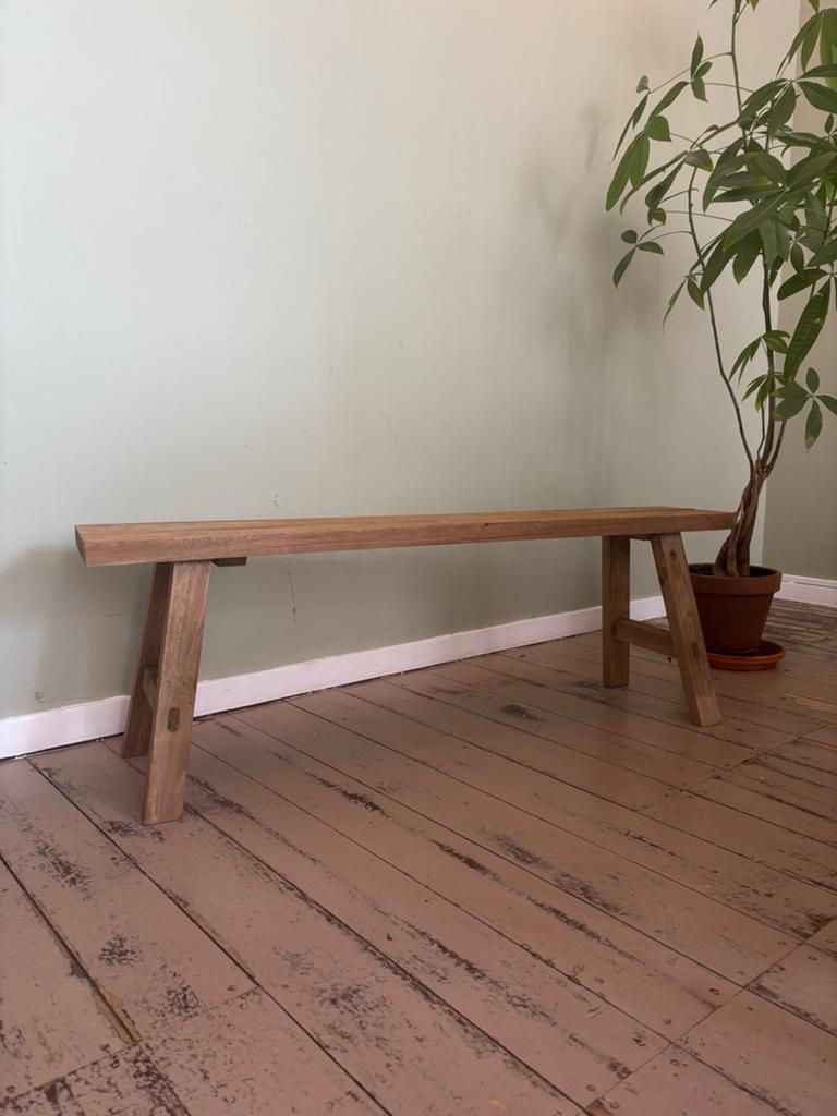 hoffz aura peeperkorn bankje sober japandi, Minder dan 50 cm, Ophalen of Verzenden, 100 tot 125 cm, Rechthoekig