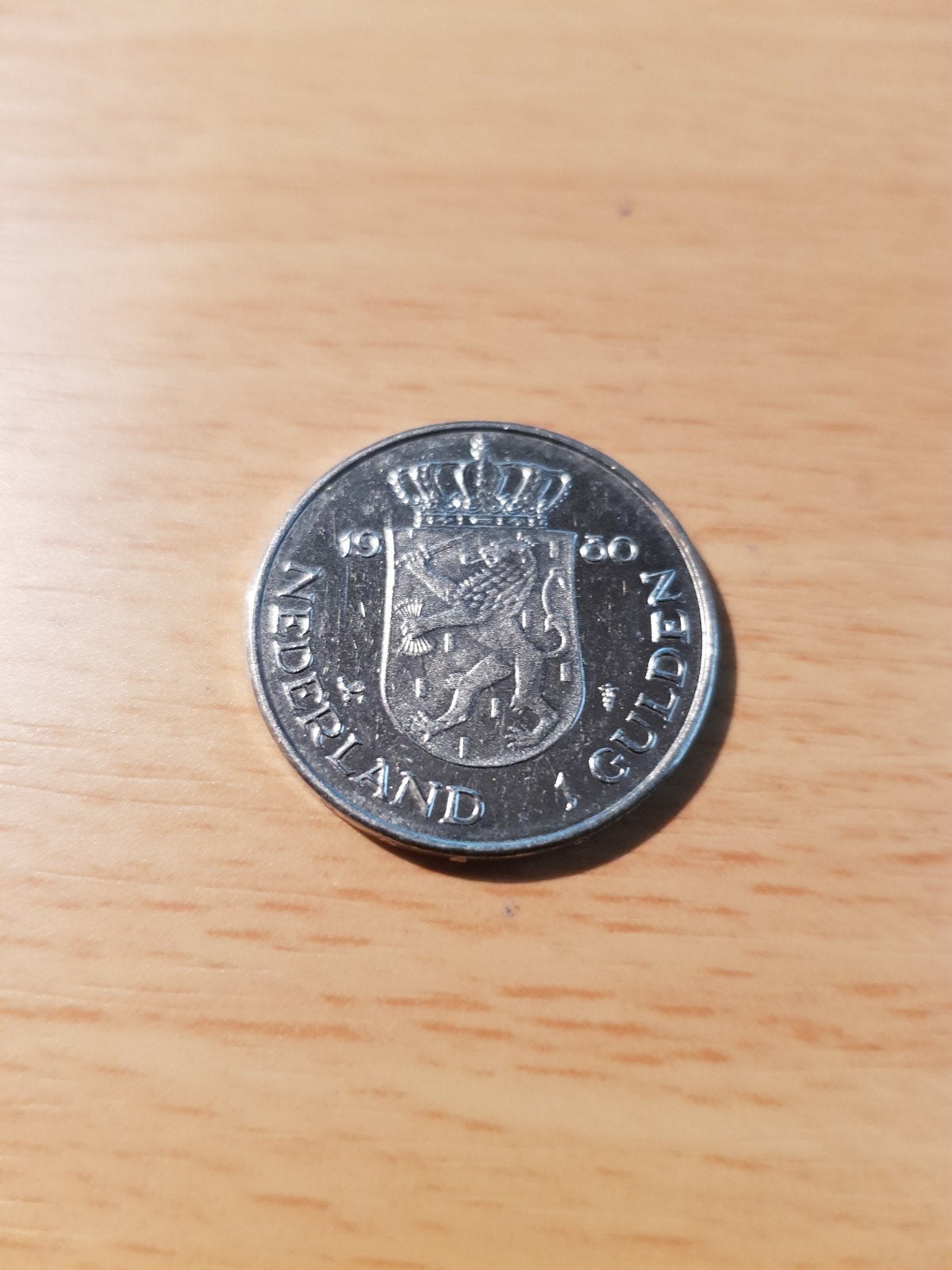 Nikkelen Troonswisseling Munt 1980 Beatrix Juliana, Postzegels en Munten, Ophalen of Verzenden, Koningin Beatrix, 1 gulden, Losse munt