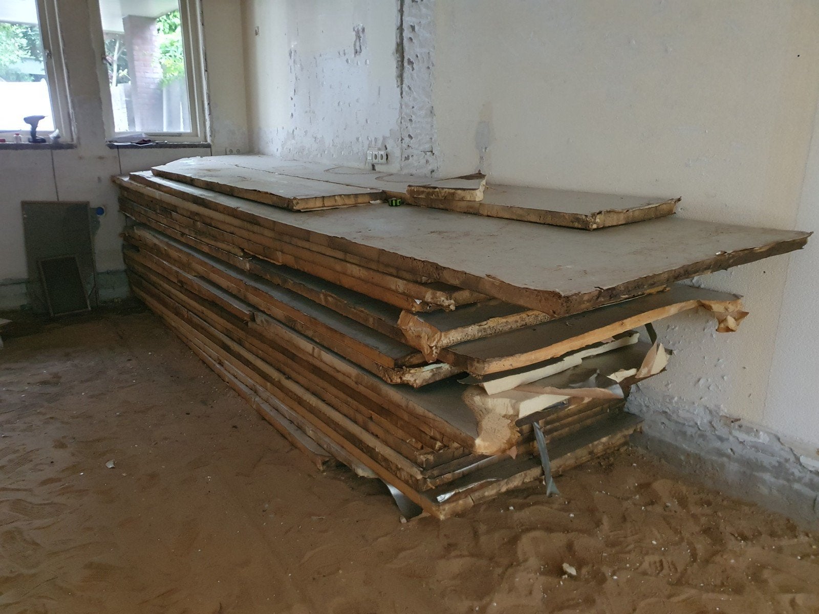Restpartij PIR-isolatie: 15m² (5cm) en 60m² (3cm), Dakisolatie, Gebruikt, Hardschuim (Pir), 15 m² of meer