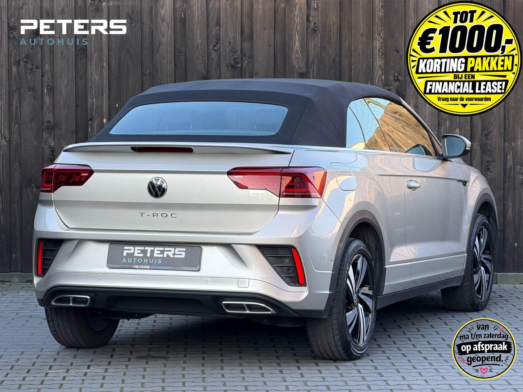 Volkswagen T-Roc Cabrio 1.5 TSI R-Line| Vol Luxe| 1 eigenaar, 15 km/l, 4 cilinders, Beige, Bedrijf