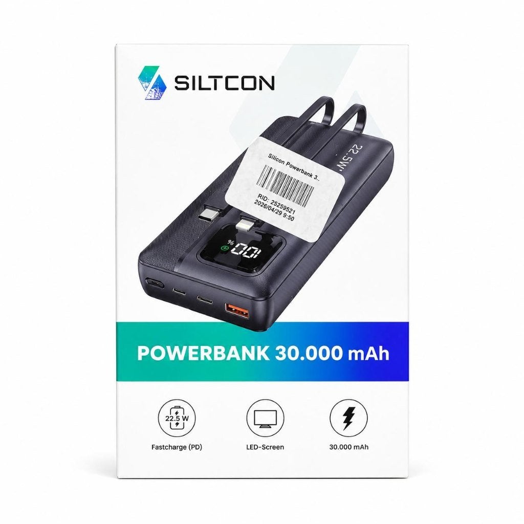 Siltcon Powerbank 30000 mAh HUBEL | NIEUW., ., Nieuw, Ophalen of Verzenden, .