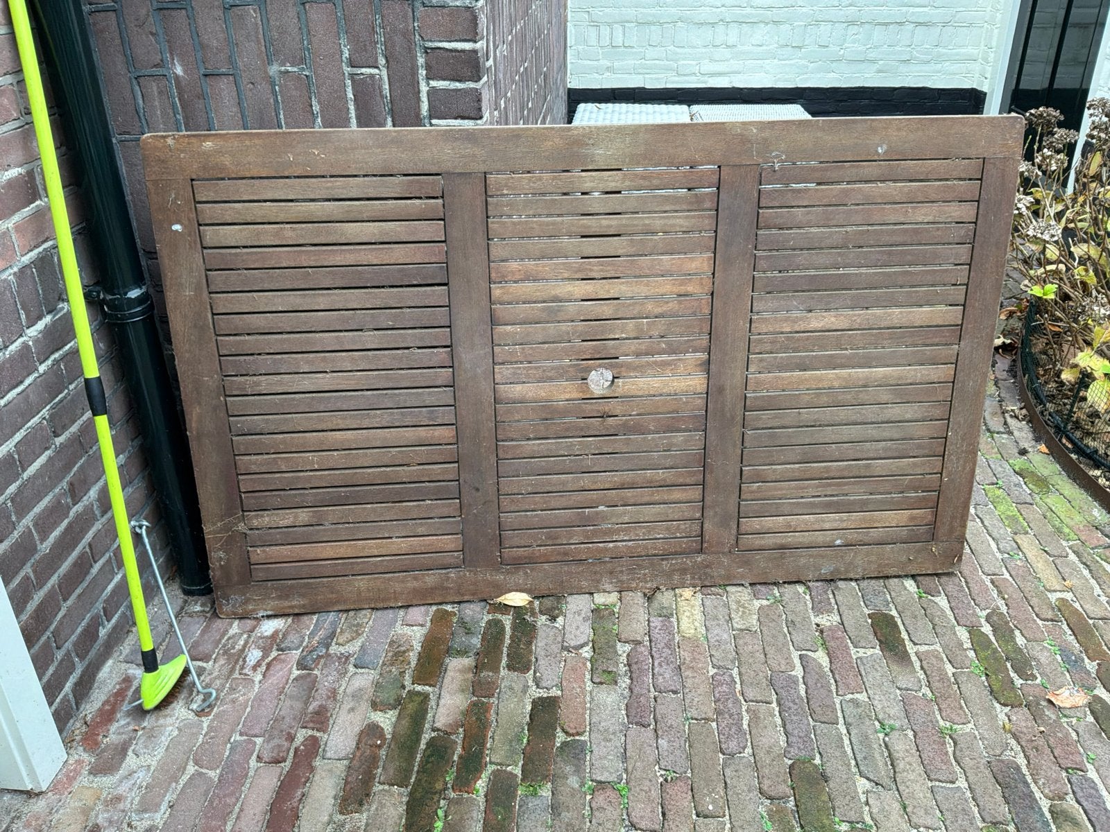 Teakhouten tuintafel - Opknapper, Tuin en Terras, Ophalen, Gebruikt, Teakhout