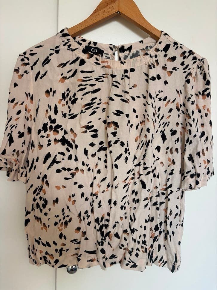 C&A Blouse met dierenprint - Maat 38, Maat 38/40 (M), Meerkleurig, Ophalen of Verzenden, Zo goed als nieuw