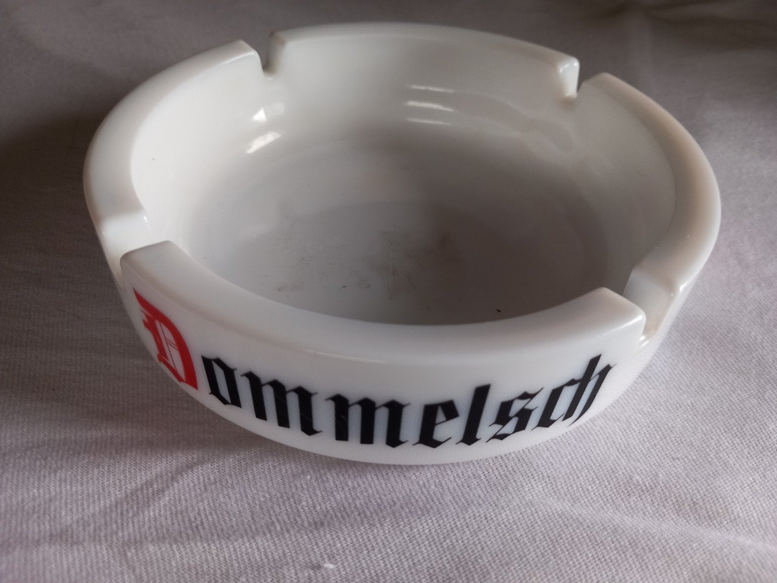 Grote dommelsch bier asbak van melkglas door arcopal france, Ophalen of Verzenden