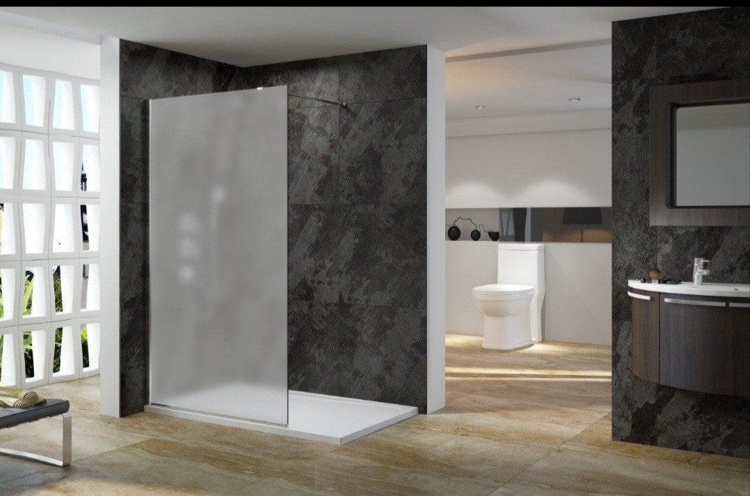 Douchewand Veiligheidsglas 10mm - Volledig mat, Ophalen, Nieuw, Met douche