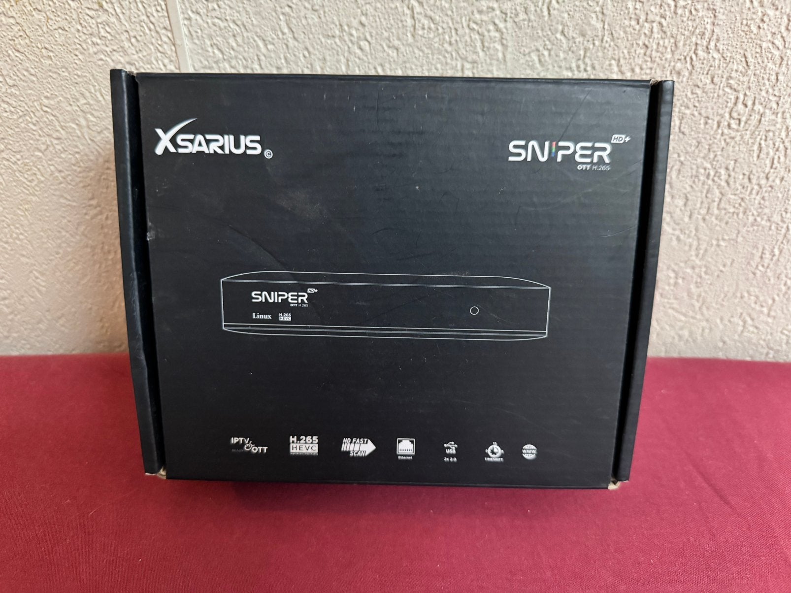 Xsarius Sniper HD+ OTT H.265, Ophalen of Verzenden, Zo goed als nieuw, USB 2, Zonder harde schijf