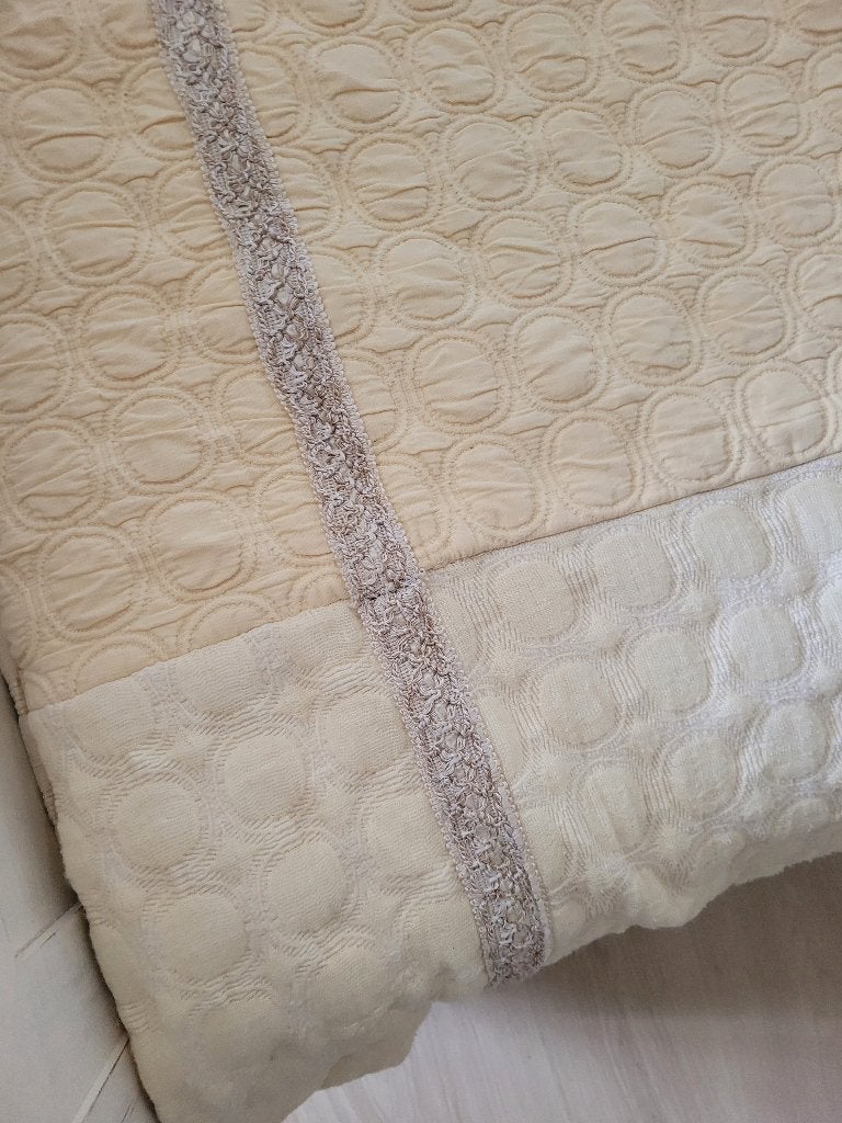Vintage sprei in nieuwstaat, Antiek en Kunst, Curiosa en Brocante, Ophalen of Verzenden
