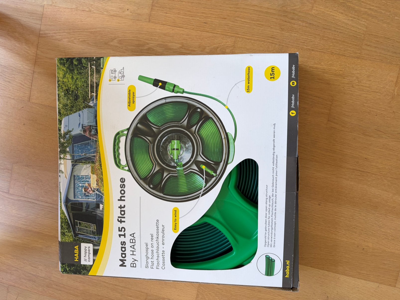 Haba waterslang met haspel voor caravan, Ophalen of Verzenden, Zo goed als nieuw