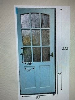 Buitendeur, Ophalen, Gebruikt, 80 tot 100 cm, Buitendeur