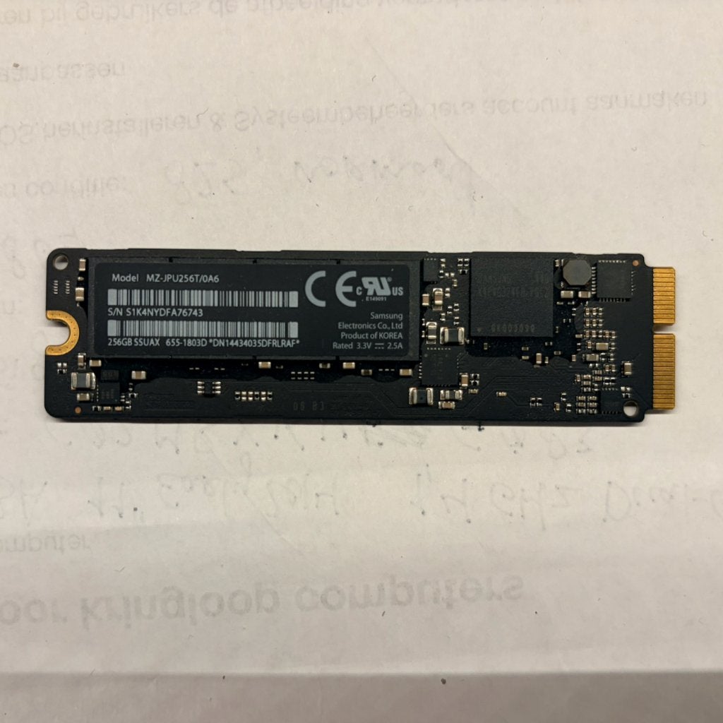 Samsung MZ-JPU256T/0A6 256GB SSD voor Apple MacBook, Computers en Software, Intern, Gebruikt, 256GB, SSD