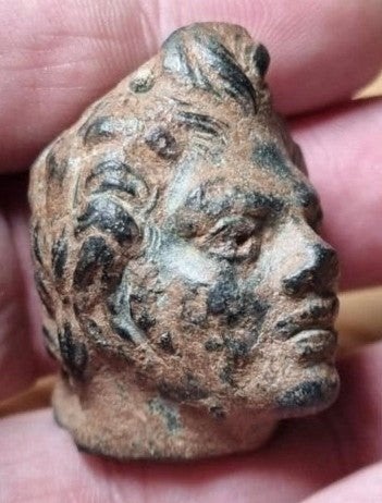 Top Romeins brons hoofd Satyr Faun bodemvondst, Verzenden