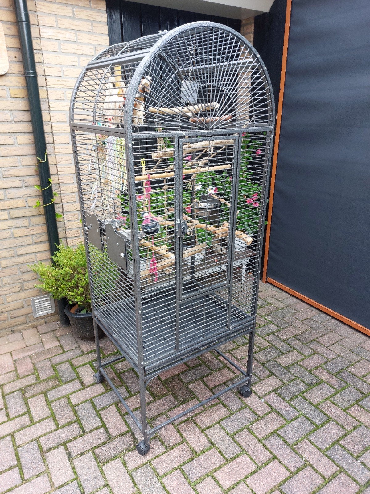 Zgan papagaaien kooi, Ophalen of Verzenden, Zo goed als nieuw, Metaal, Vogelkooi