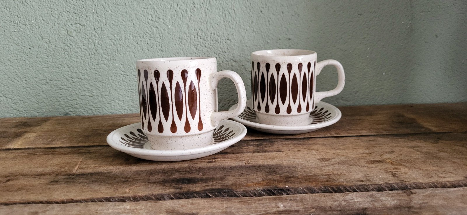 Vintage Biltons Stoneware Koffiekopjes met Schotels (2), Antiek en Kunst, Ophalen of Verzenden