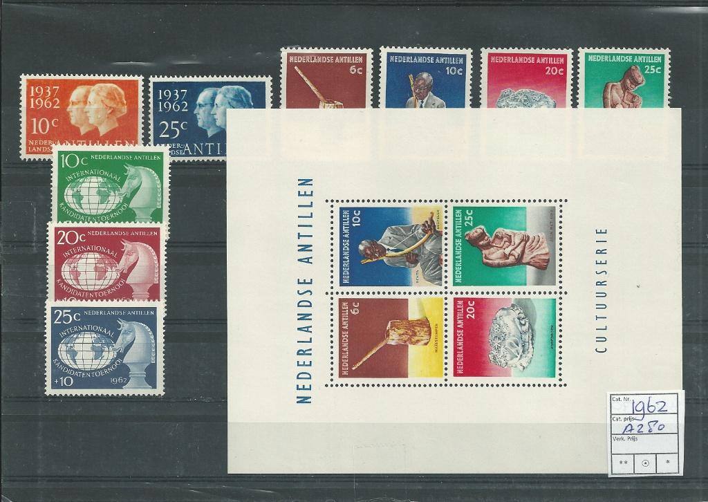 Nederlandse Antillen 1962, Complete jaargang, Postfris., Postzegels en Munten, Postzegels | Nederlandse Antillen en Aruba, Verzenden