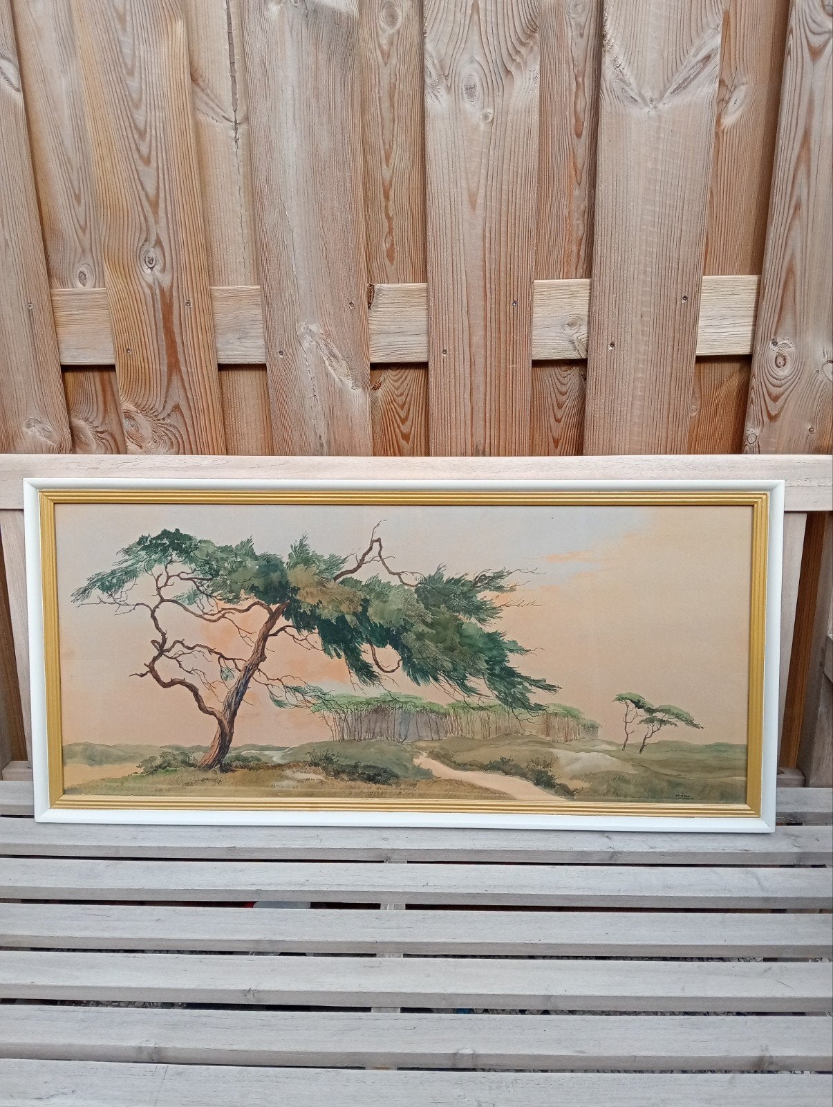 Vintage reproductie van Jan Kagie j.r., Antiek en Kunst, Ophalen, Landschap