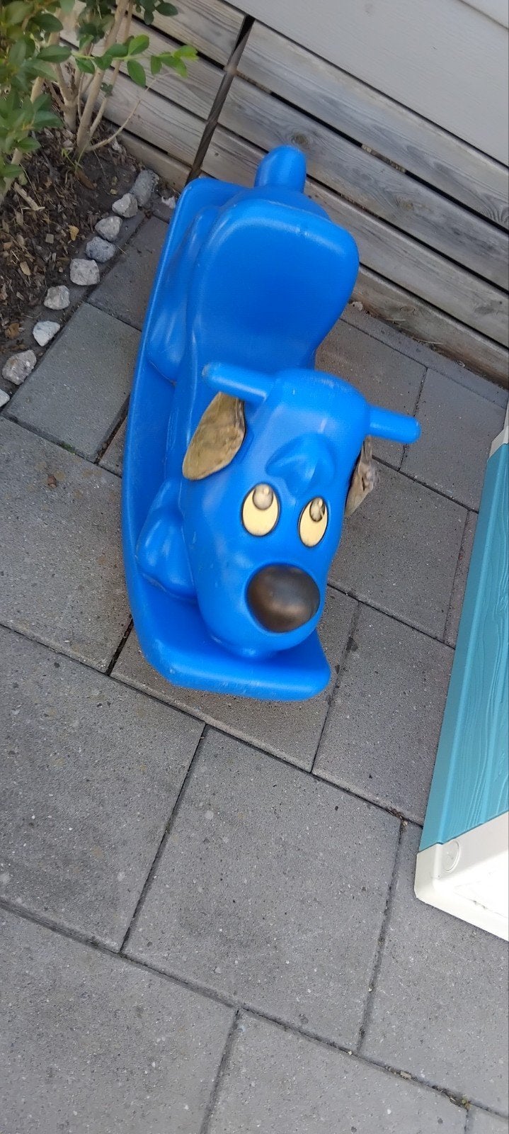 Buitenspeelgoed set: speelhuisje, glijbaan & schommelhondje, Kinderen en Baby's, Speelgoed | Buiten | Los speelgoed, Ophalen, Gebruikt