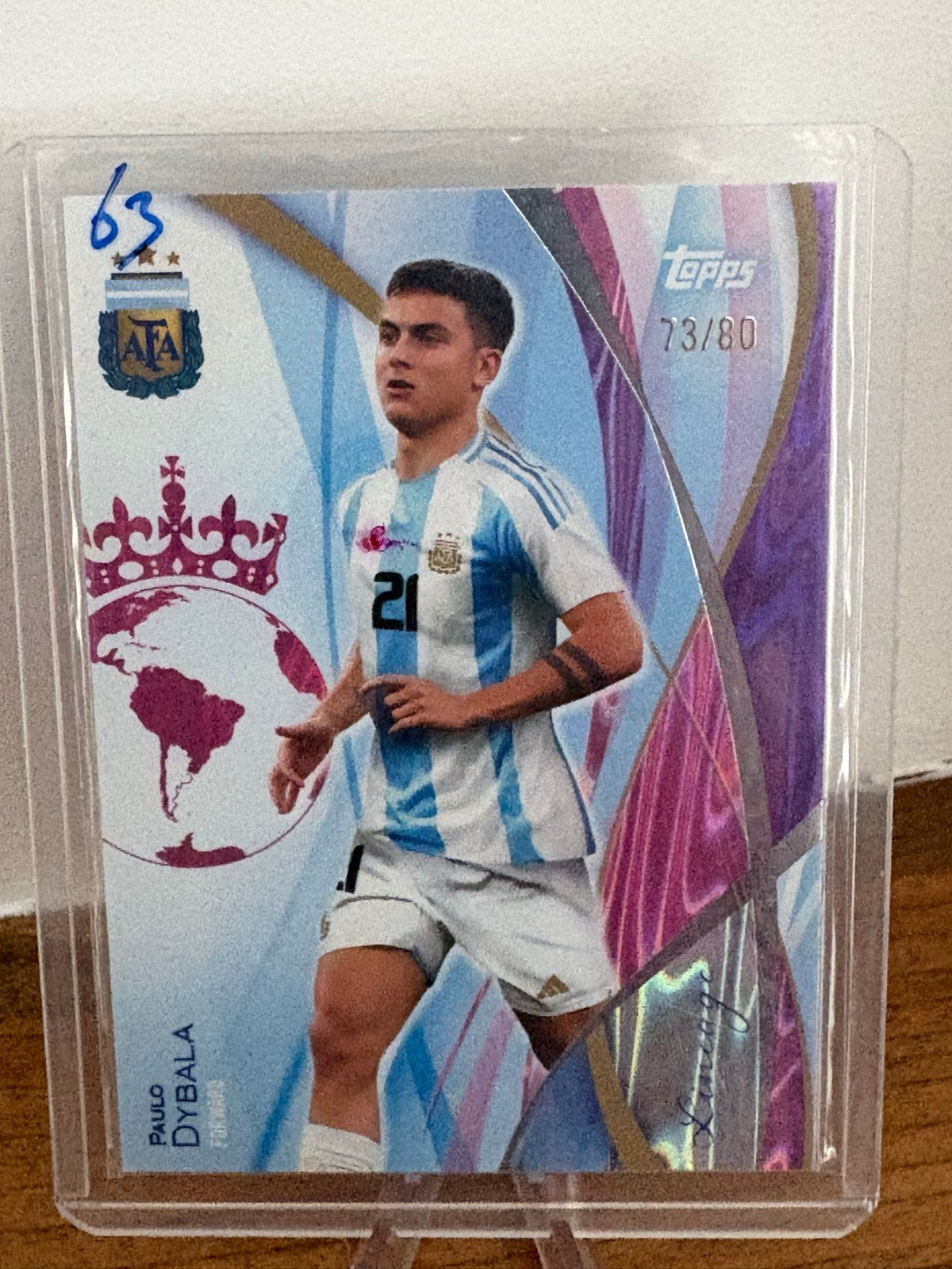Paulo Dybala Topps Spelerskaart - 73/80, Ophalen of Verzenden, Zo goed als nieuw, Buitenlandse clubs, Spelerskaart