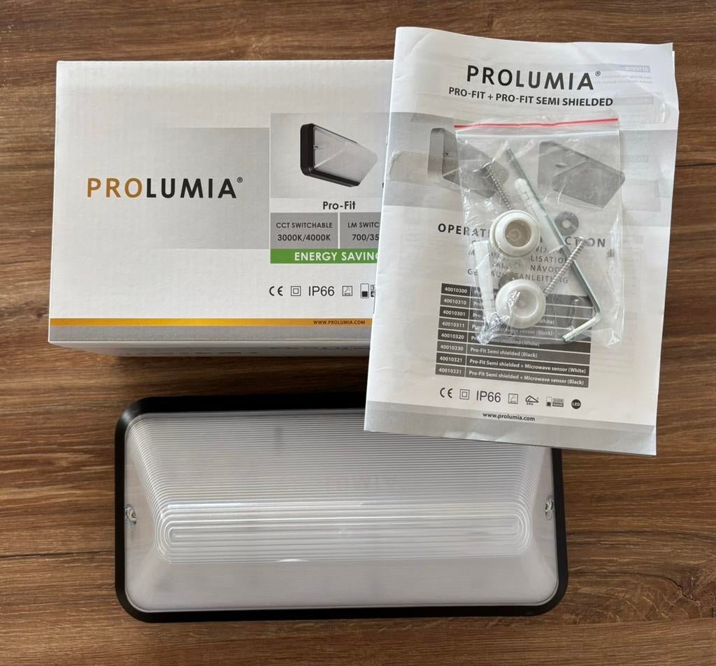 Prolumia Pro-fit buitenlamp, Minder dan 50 watt, Wandlamp, Ophalen of Verzenden, Netvoeding