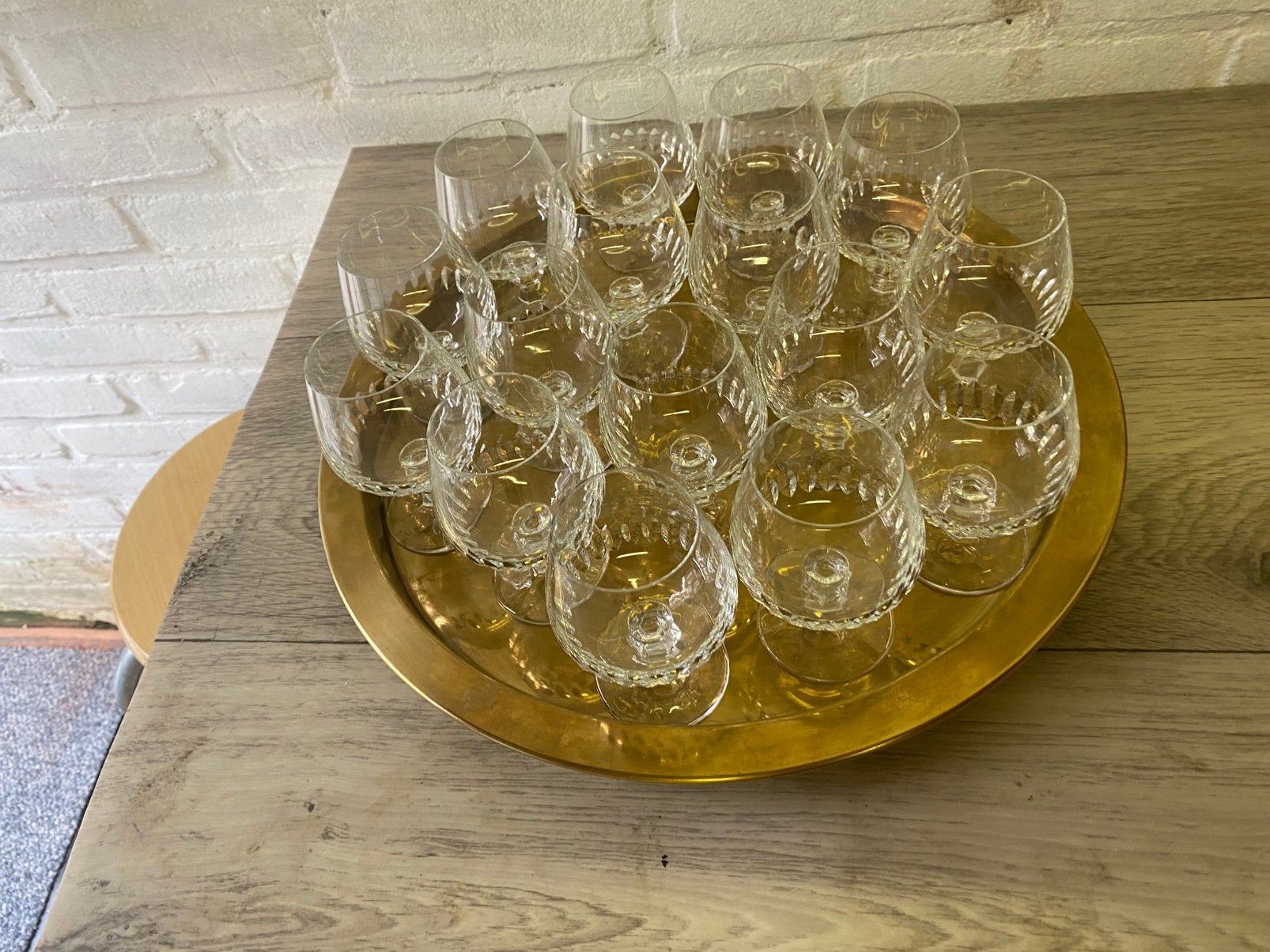 Kristalen glazen set, Glas of Glazen, Ophalen of Verzenden, Overige stijlen, Glas