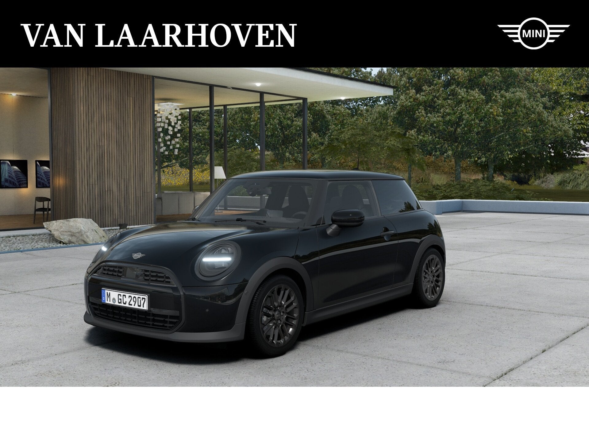 MINI Hatchback Cooper C Automaat / Blackyard / 17" U-Spoke g, Auto's, Mini, Stof, Zwart, 156 pk, 4 stoelen