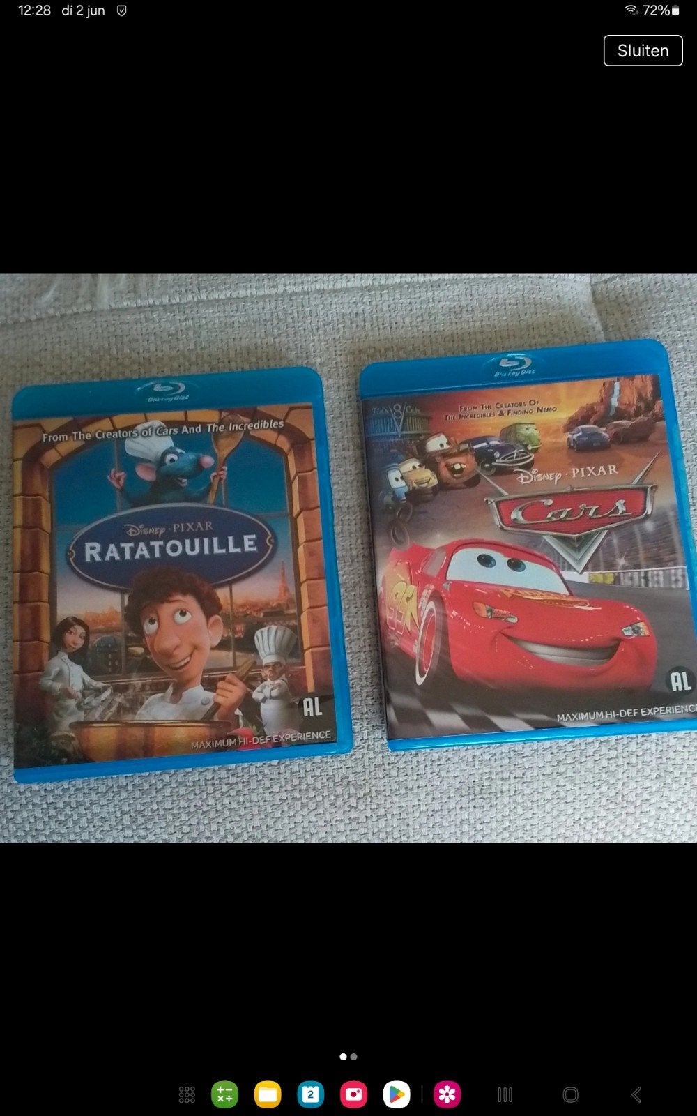 2 stuks Disney blu-ray's, Cd's en Dvd's, Blu-ray, Ophalen of Verzenden, Zo goed als nieuw, Kinderen en Jeugd