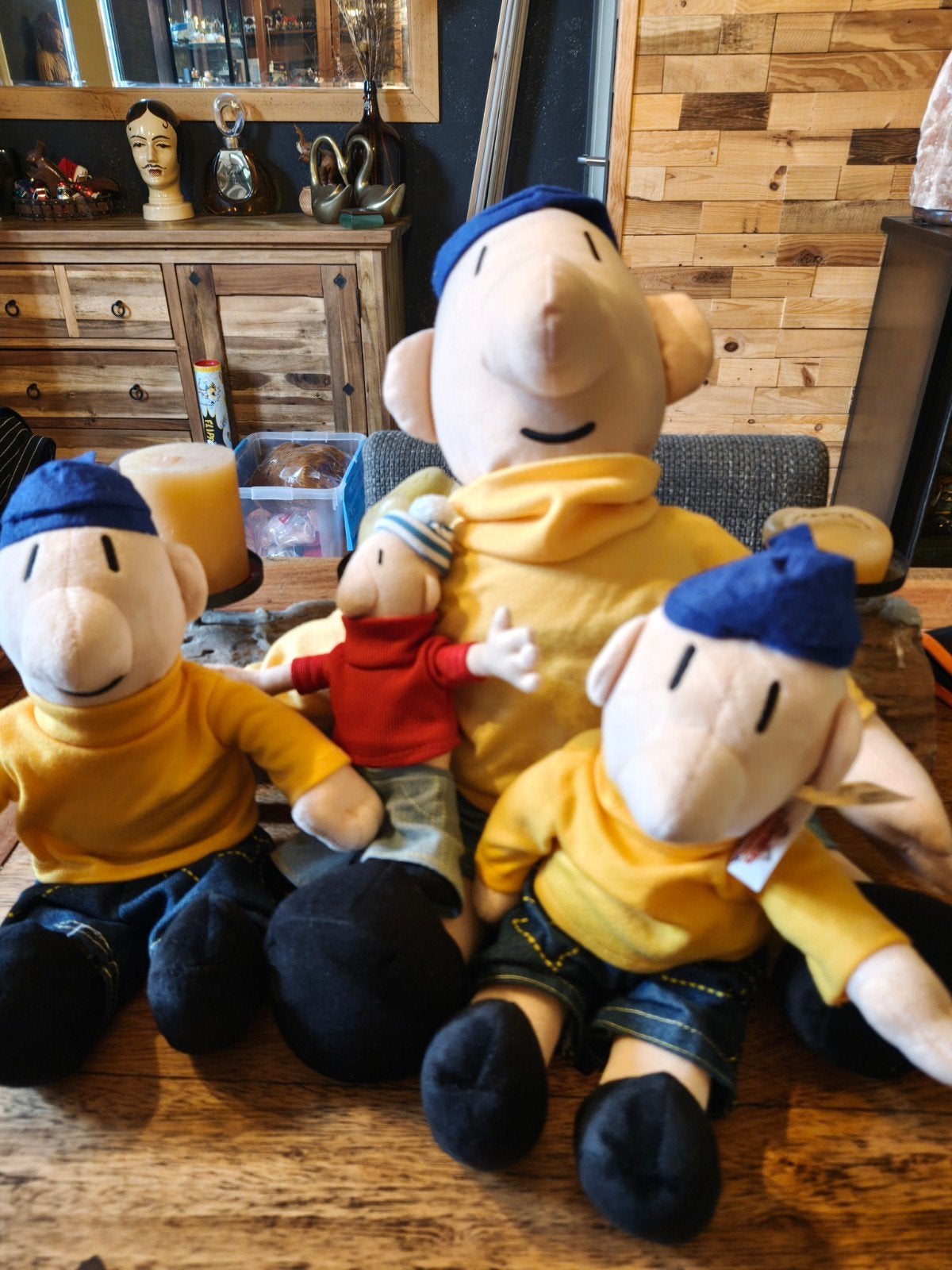 Buurman & Buurman Knuffels - Set van 4 (Pat & Mat), Gebruikt, Overige merken, Overige karakters, Overige typen