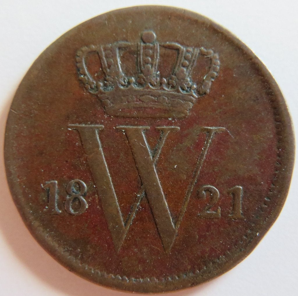 Cent 1821U, Postzegels en Munten, Verzenden, Koning Willem I, 1 cent, Losse munt