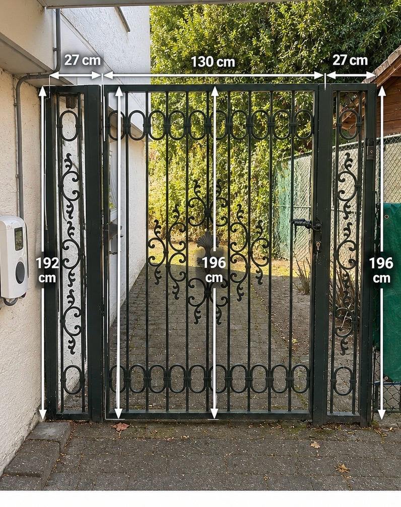 Metalen sierpoort, Tuin en Terras, Ophalen, Gebruikt, 200 cm of meer, IJzer