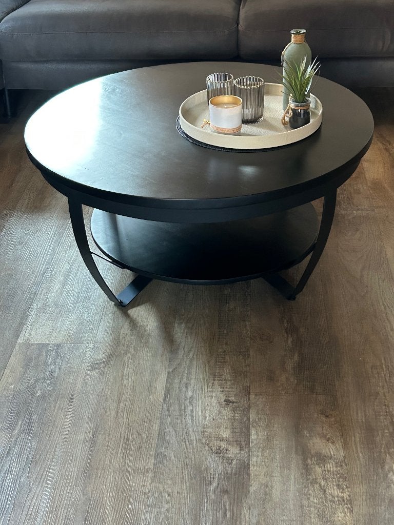 Zwart Salon tafel, Ophalen, 50 tot 100 cm, 50 tot 100 cm, Zo goed als nieuw