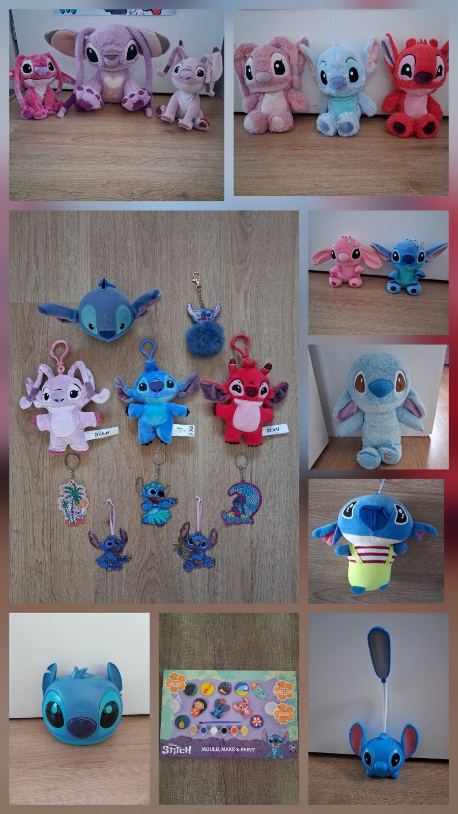 Disney angel stitch leroy knuffel sleutelhanger lampje, Disney, Ophalen of Verzenden, Zo goed als nieuw, Overige typen