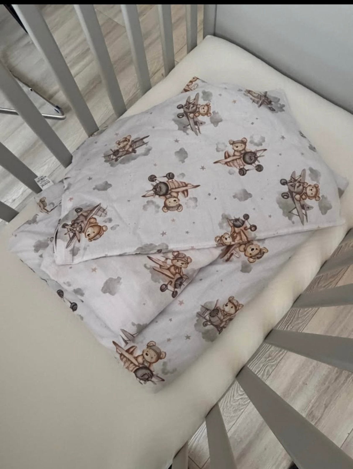 Grijs babybedje 120x60, Kinderen en Baby's, Babywiegjes en Ledikanten, Ophalen, Gebruikt, Ledikant